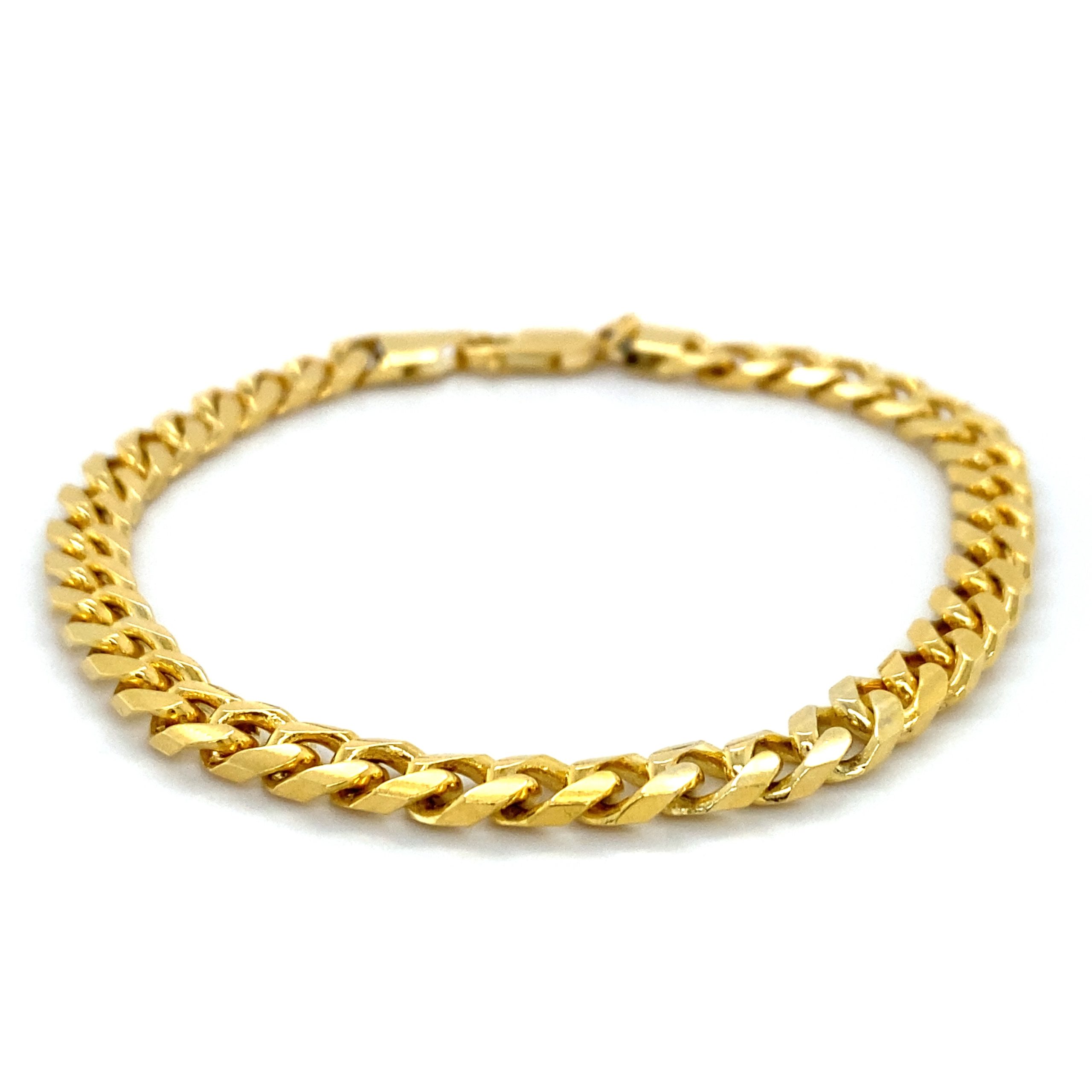 mens gold bracelets 14k