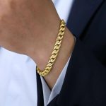 mens gold bracelets 14k