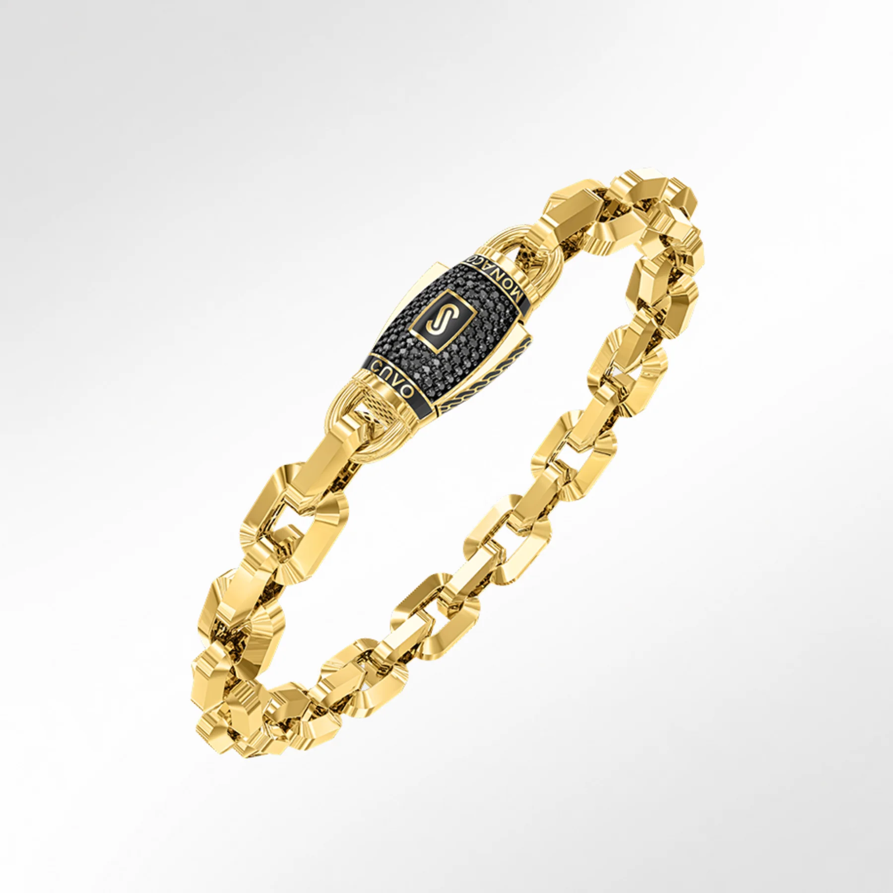 mens gold bracelets 14k