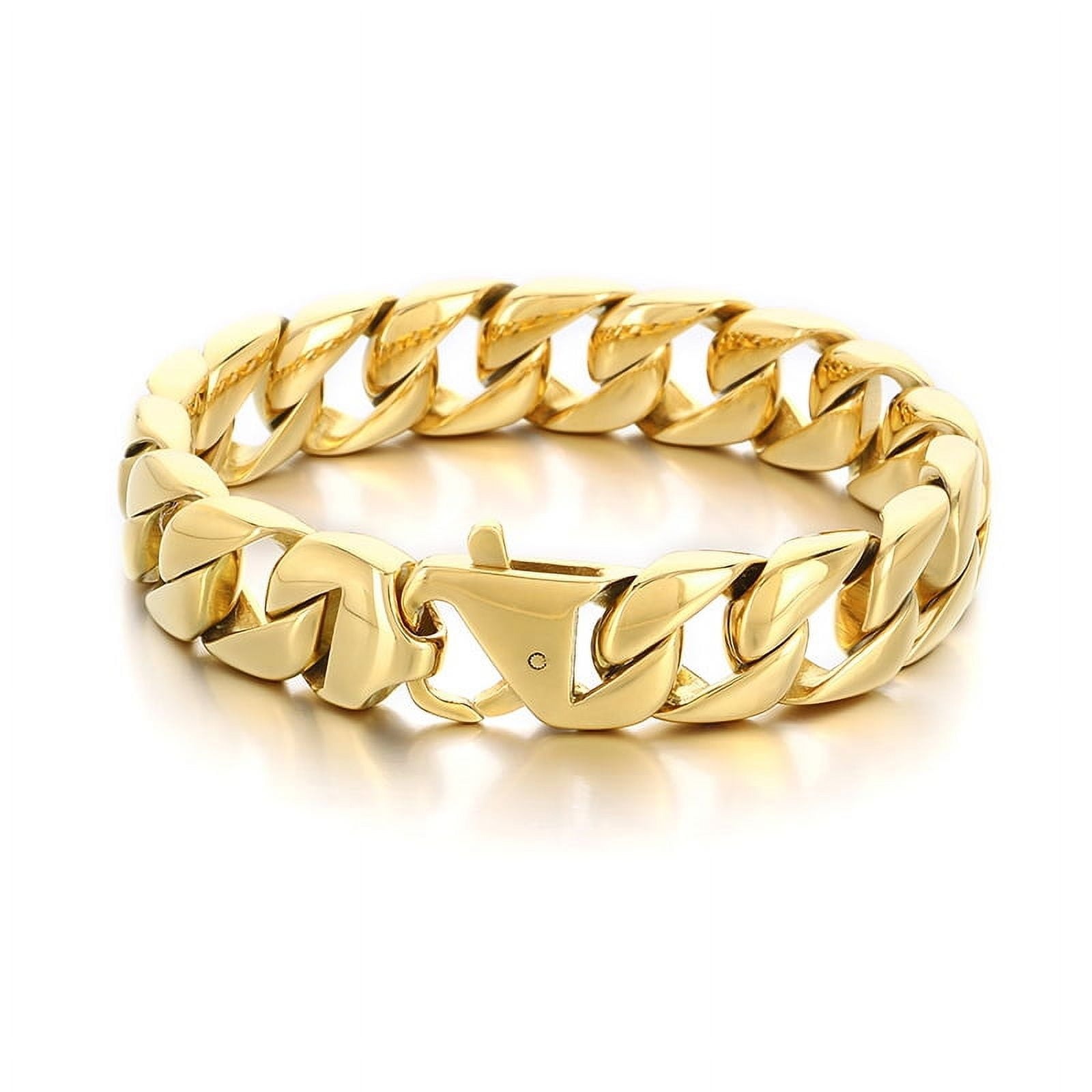 mens gold bracelets 14k