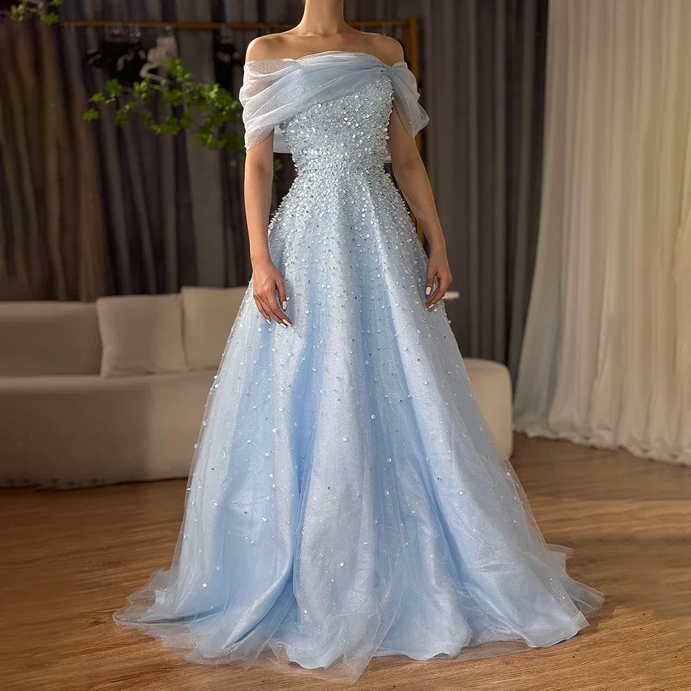 blue dress