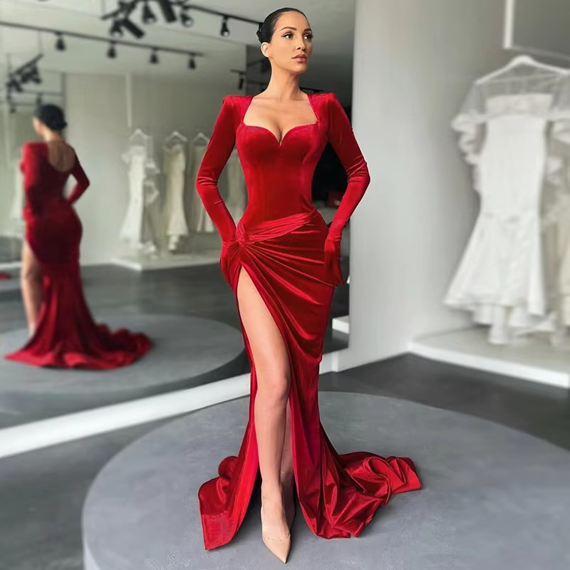 red dress