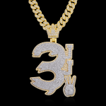 number 3 pendant