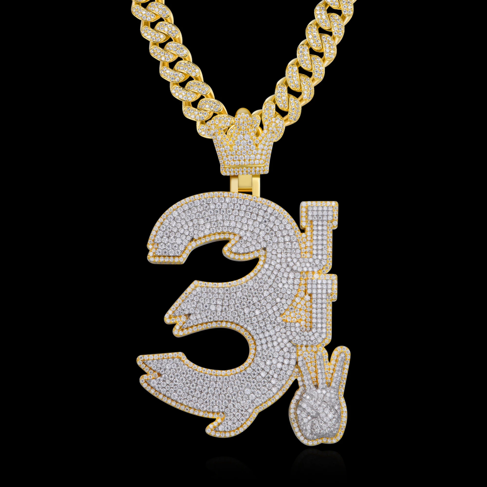 number 3 pendant