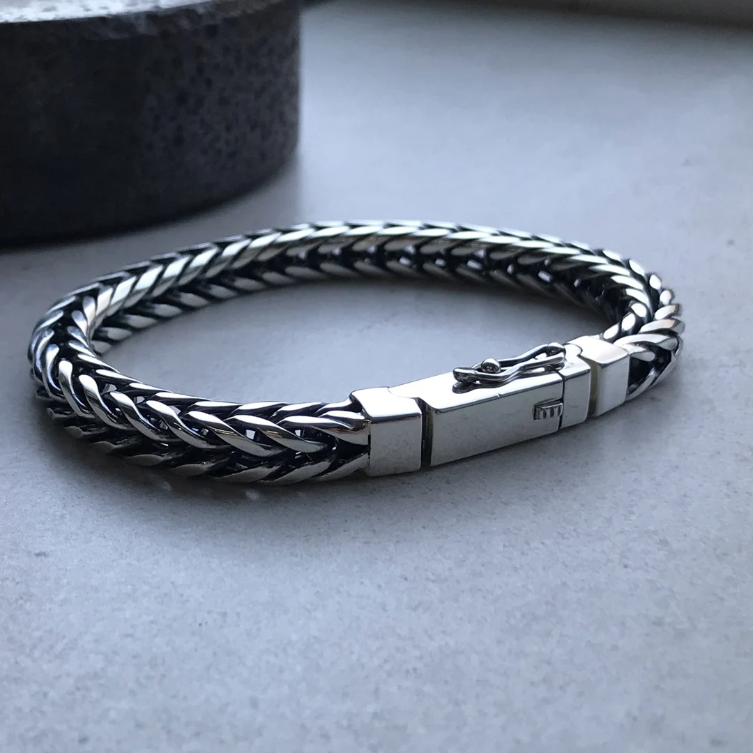 silver bracelets men