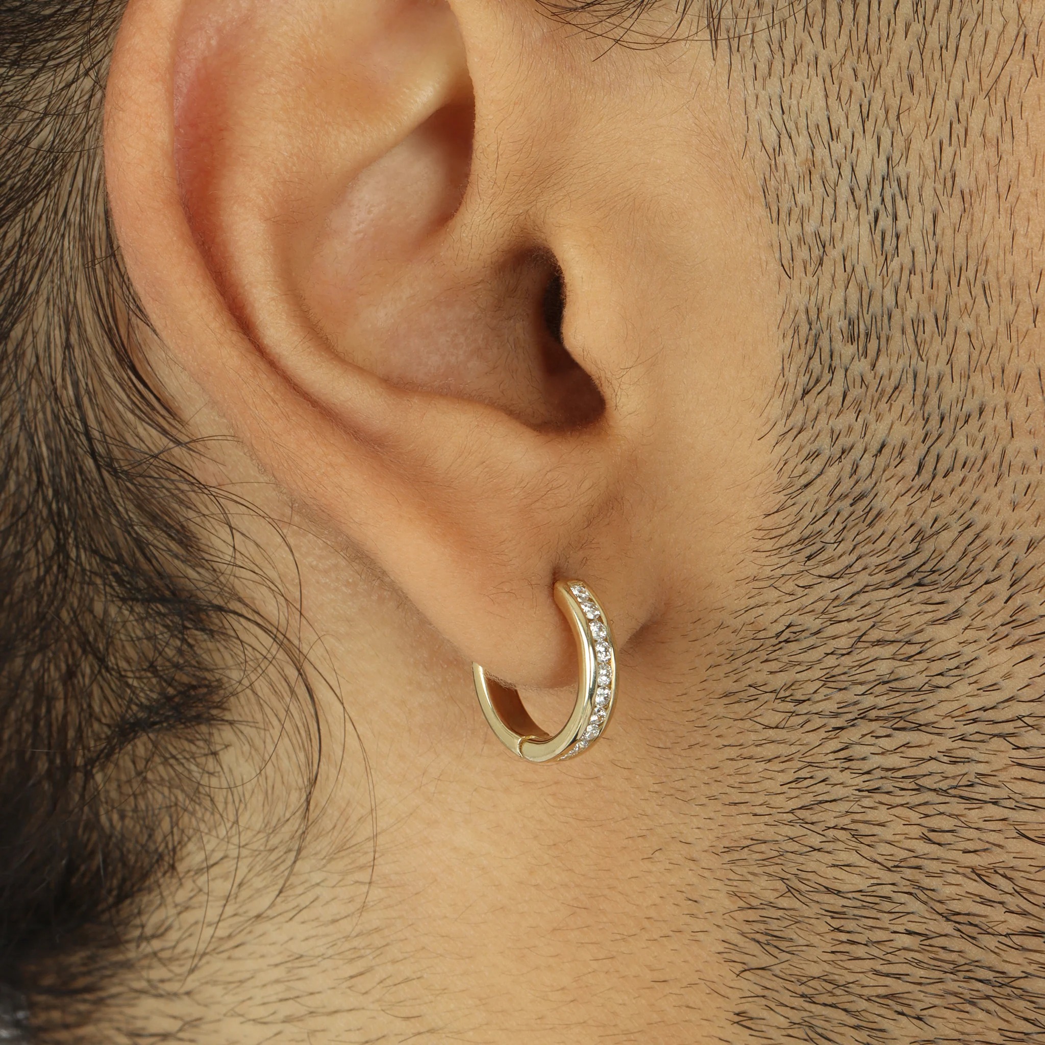 gold hoop earrings for men