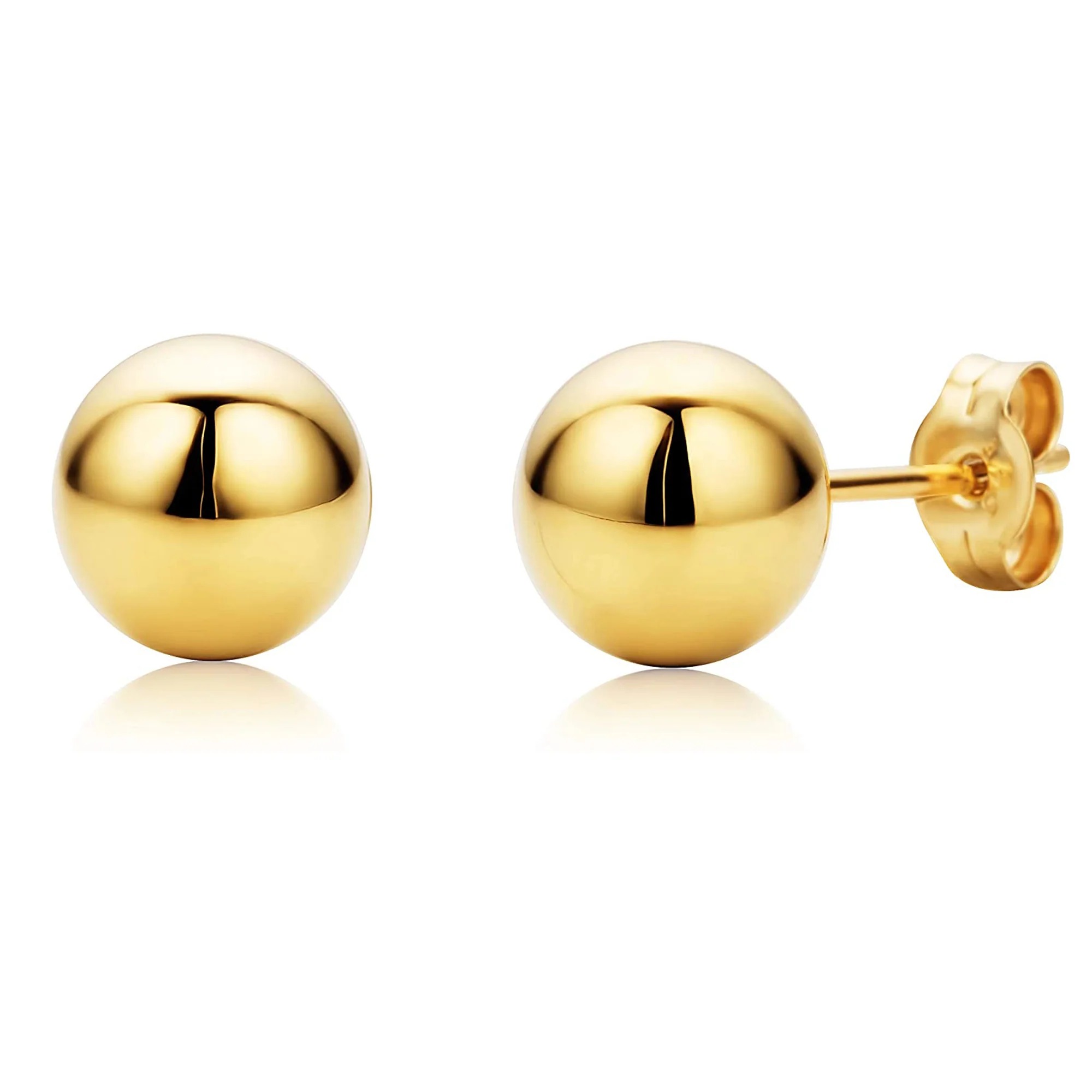 gold ball earrings