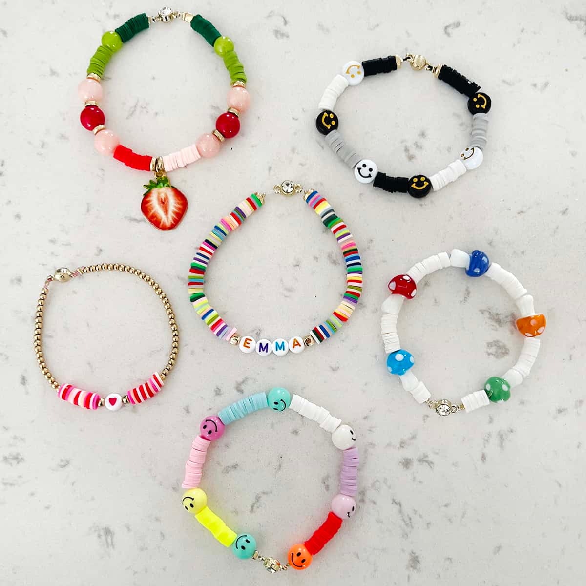 cute clay bead bracelets
