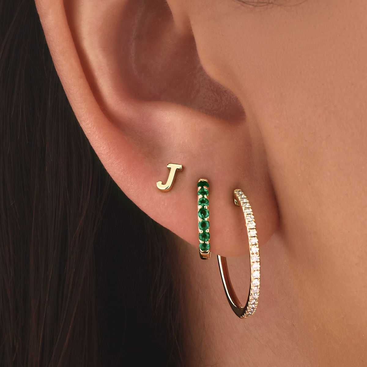 stacked earrings